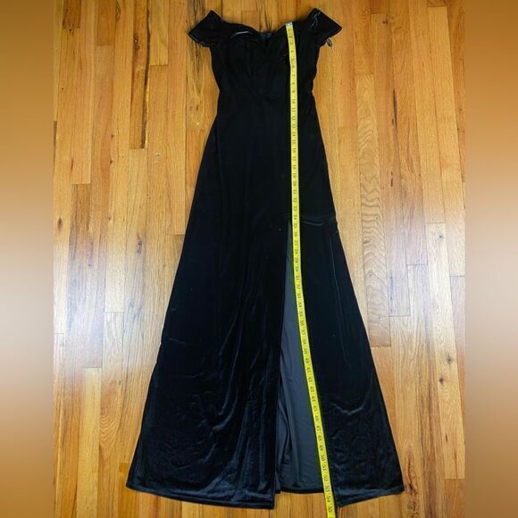 B. Smart Vintage Velvet Gown Size 5/6 High Slip - Picture 7 of 12